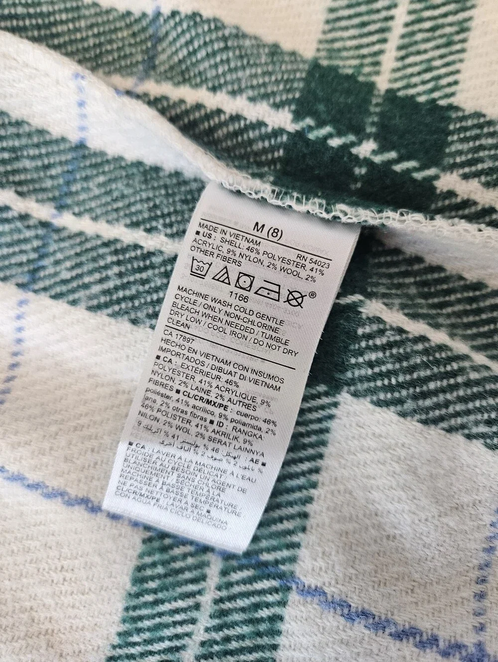 Old Navy cozy plaid